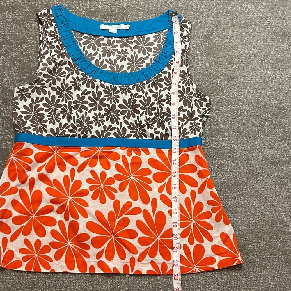 Boden Cotton Floral Tank Top Size 12 - Picture 4 of 8